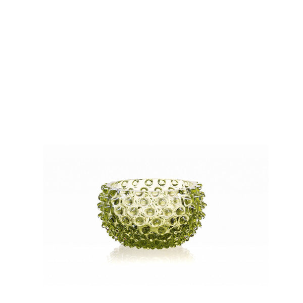 Olive Green Hobnail Bowl Small