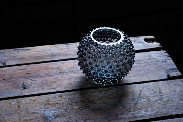 Grey Smoke Hobnail Vase - KLIMCHI