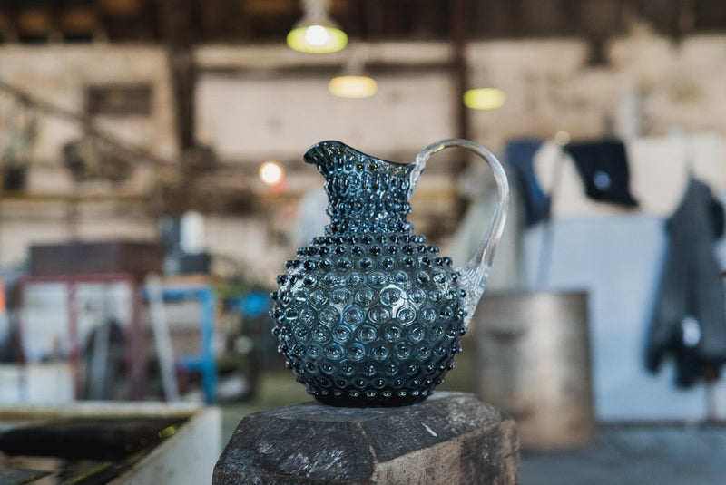 Underlay Blue Smoke Hobnail Jug - KLIMCHI