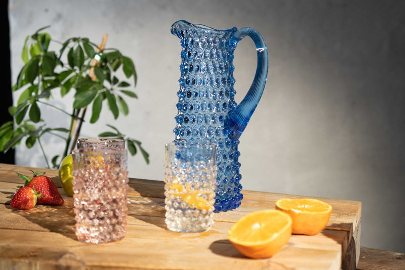 Light Blue Hobnail Jug Tall - KLIMCHI