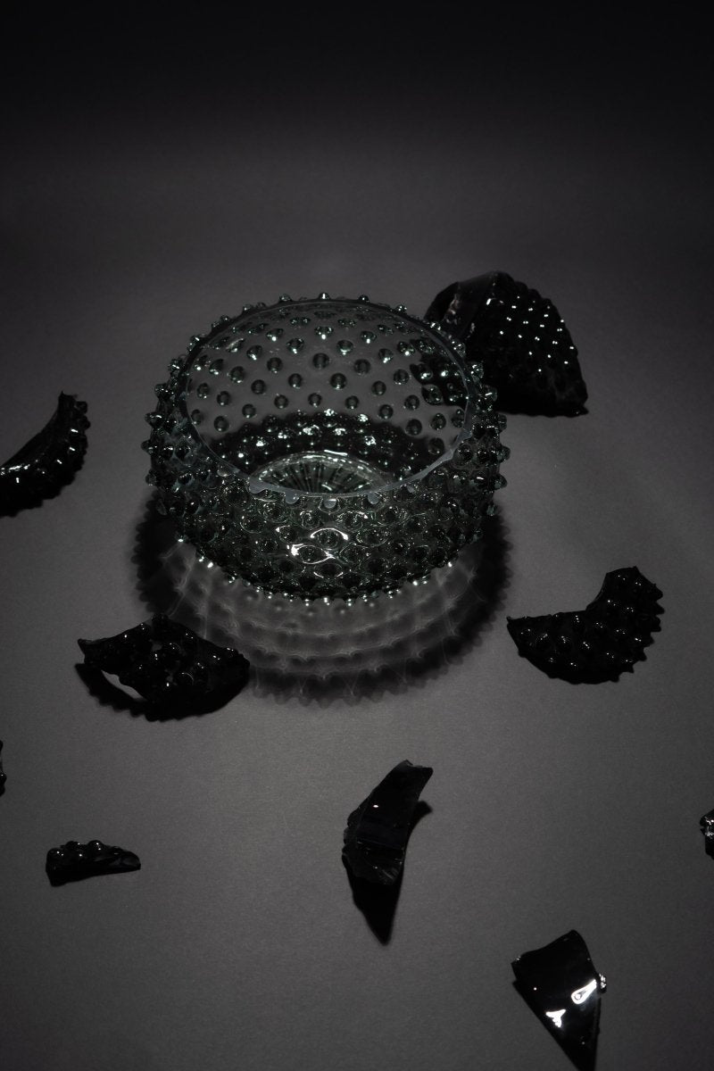 Grey Smoke Hobnail Bowl - KLIMCHI