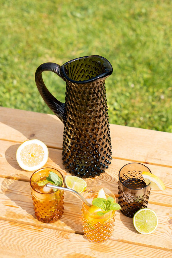 Black Smoke Hobnail Jug Tall - KLIMCHI