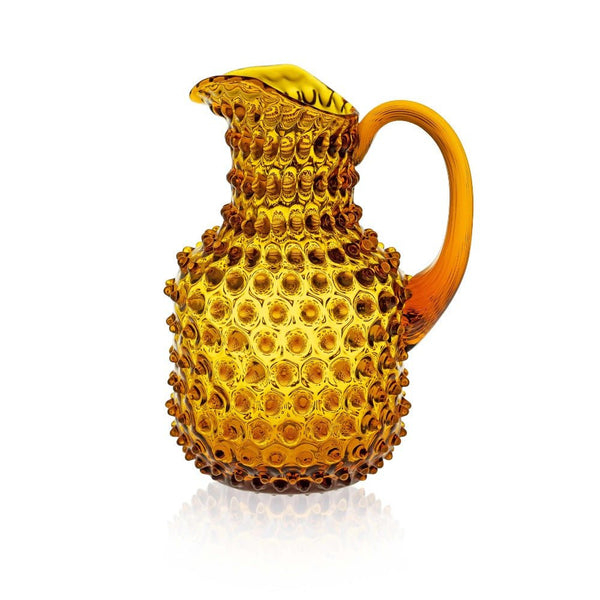 Amber Hobnail Square Jug - KLIMCHI