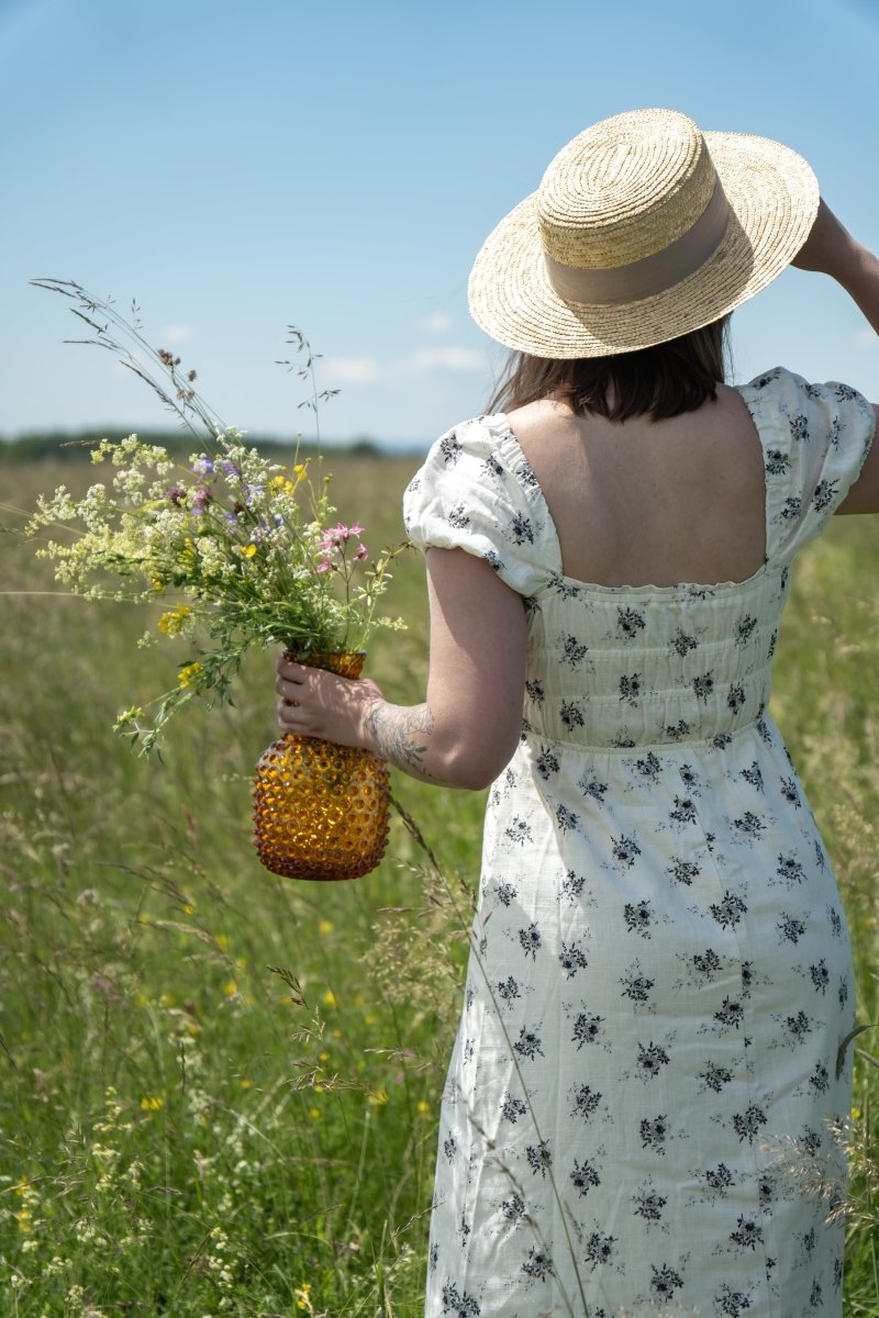 Amber Hobnail Carafe - KLIMCHI