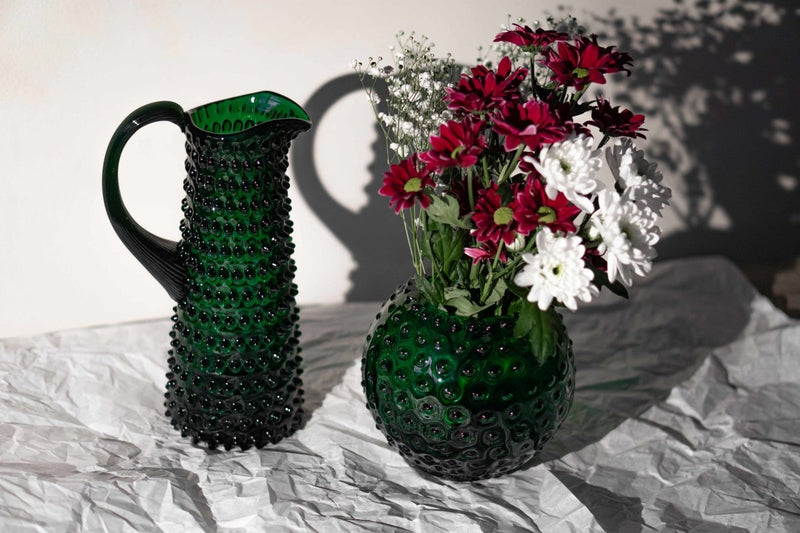 Dark Green Hobnail Vase - KLIMCHI