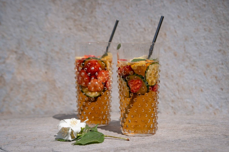 Crystal Hobnail Tumblers Tall - KLIMCHI