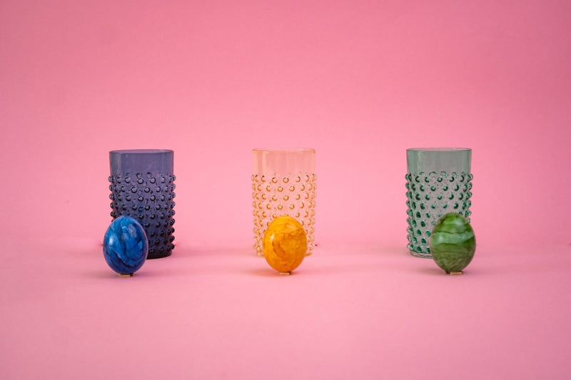 Royal Blue Hobnail Tumblers - KLIMCHI