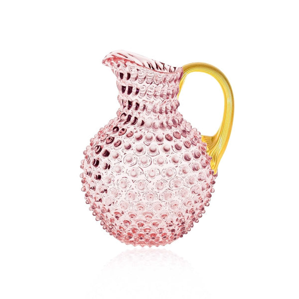 Rosaline Hobnail Jug with Shiny Gold Handle - KLIMCHI