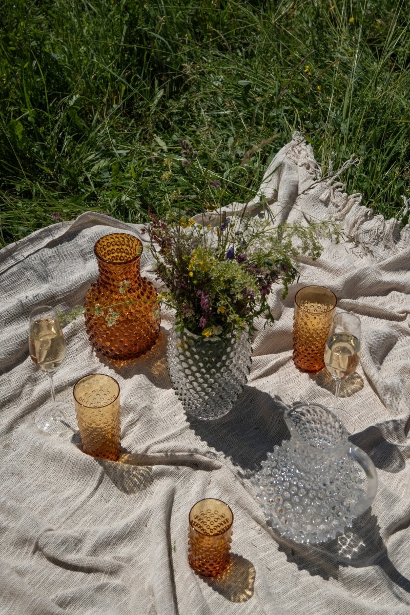 Amber Hobnail Carafe - KLIMCHI