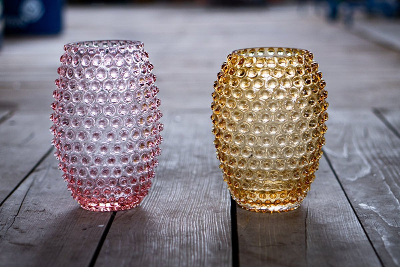 Underlay Amber Egg Hobnail Vase - KLIMCHI