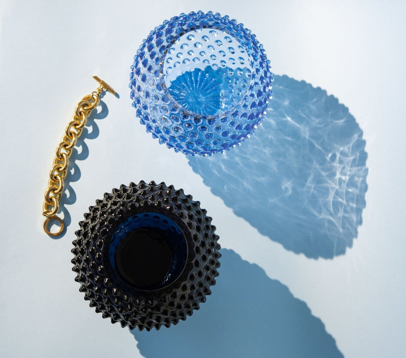 Light Blue Hobnail Vase - KLIMCHI