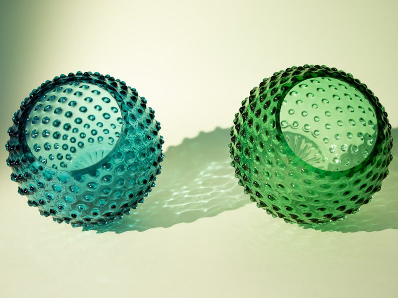 Aquamarine Hobnail Vase - KLIMCHI