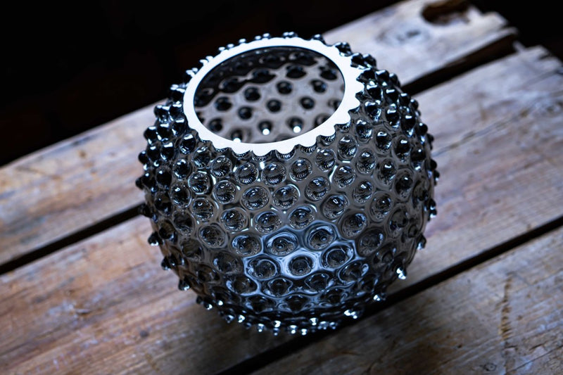 Grey Smoke Hobnail Vase - KLIMCHI