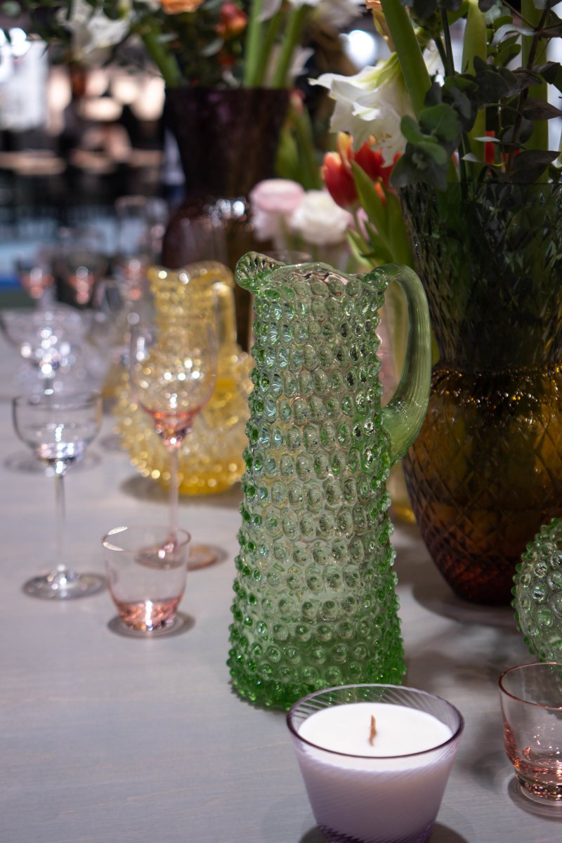 Light Green Hobnail Jug Tall - KLIMCHI