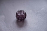 Violet Hobnail Vase on white ground with water