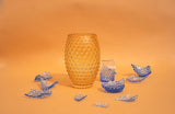 Underlay Amber Egg Hobnail Vase - KLIMCHI