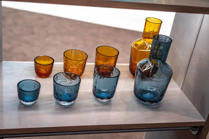 Crust Drinking Glasses in Amber (Set of 2) - KLIMCHI